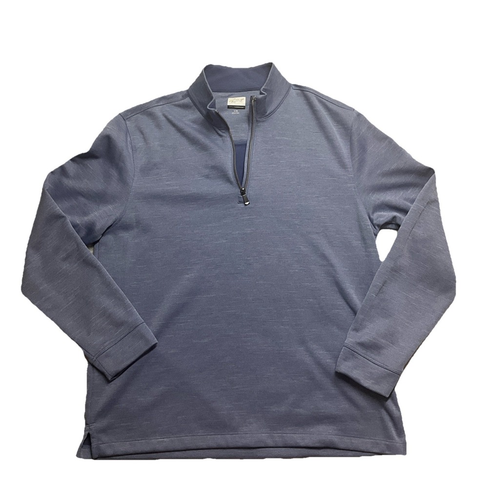 Mens Greg Norman L Golf 1/4 Zip Pullover Long Sleeve Navy VOLVO merch logo NWOT